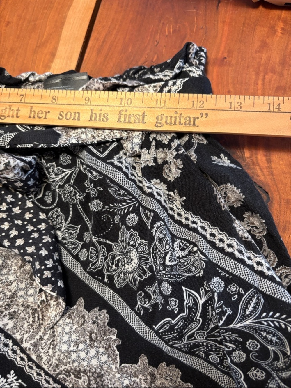 H&M Boho Wide Leg Paisley Patchwork Pallazo Pants Size 6 - Picture 6 of 10